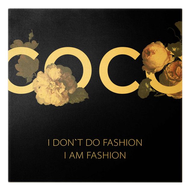 Tavlor COCO - I dont´t do fashion Roses Black