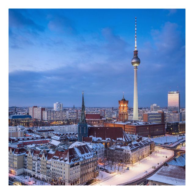 Tavlor arkitektur och skyline Snow In Berlin