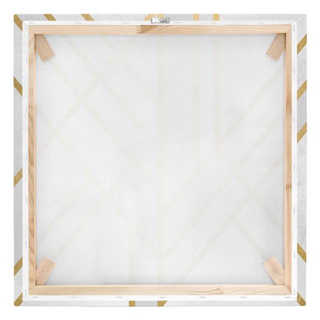 Tavlor Art Deco Geometry White Gold