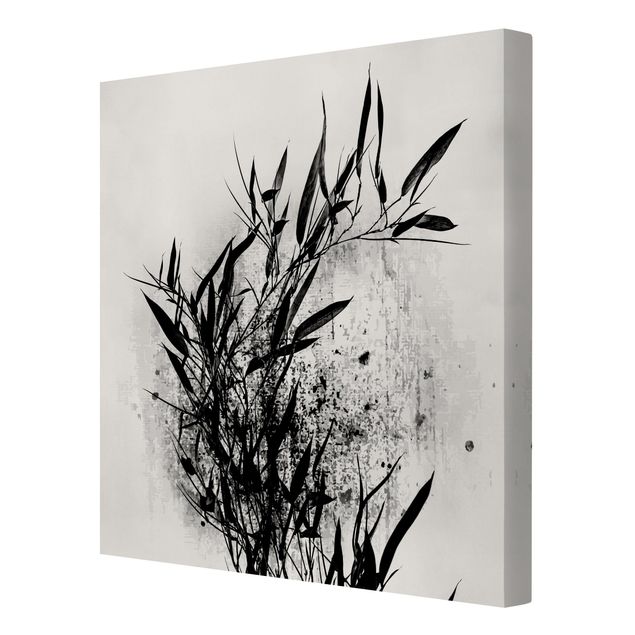Canvastavlor blommor  Graphical Plant World - Black Bamboo
