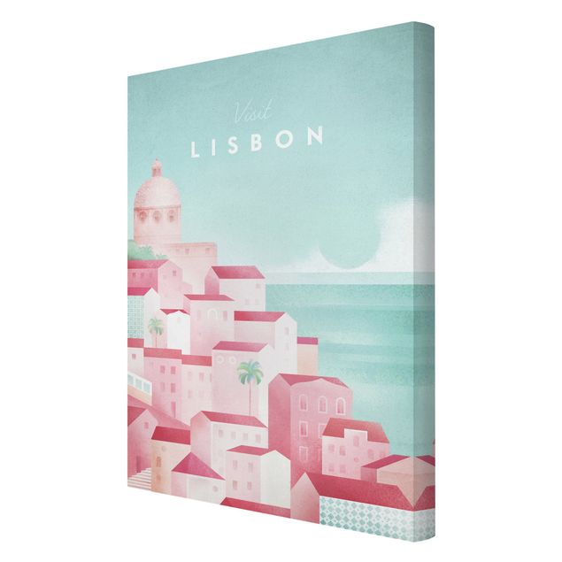 Canvastavlor Arkitektur och Skyline Travel Poster - Lisbon