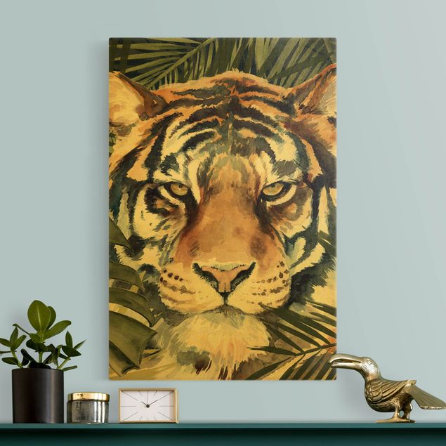 Canvastavlor katter Tiger In The Jungle