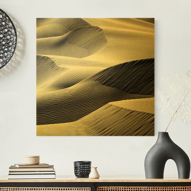 Canvastavlor landskap Wave Pattern In Desert Sand