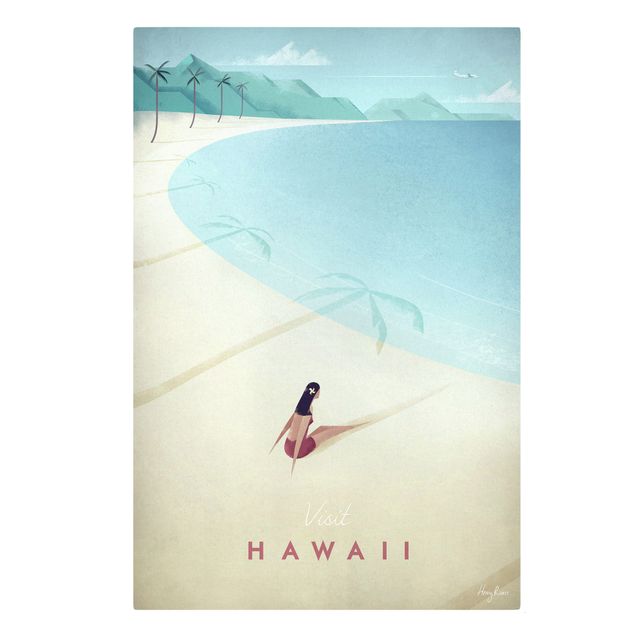 Tavlor stränder Travel Poster - Hawaii