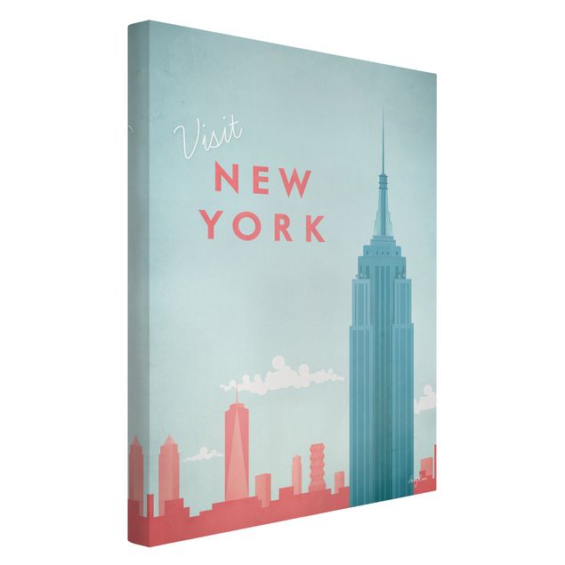 Canvastavlor Arkitektur och Skyline Travel Poster - New York