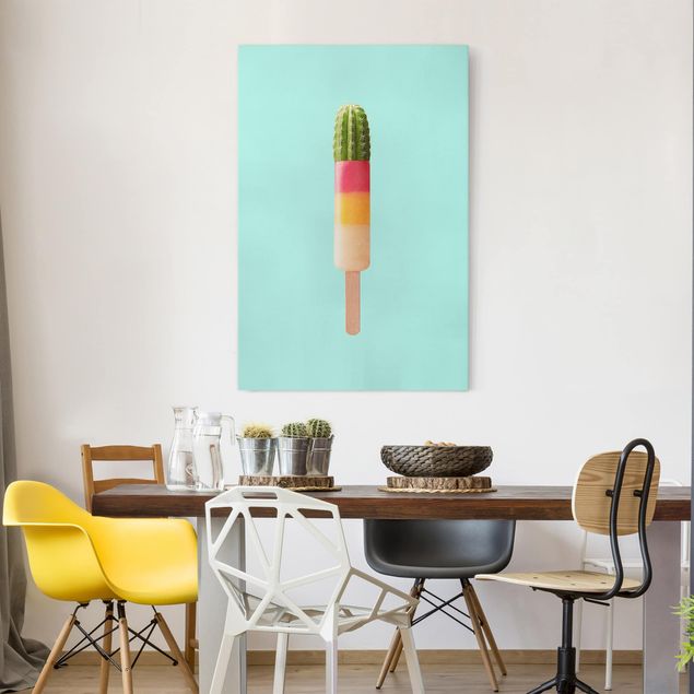 Canvastavlor konstutskrifter Popsicle With Cactus