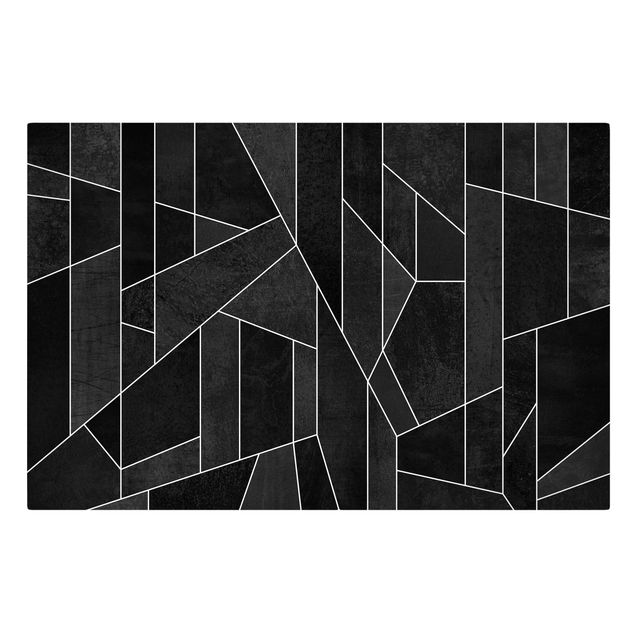 Tavlor svart Black And White Geometric Watercolour