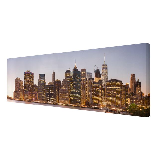 Tavlor modernt View Of Manhattan Skyline