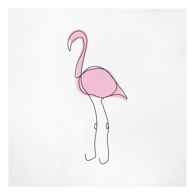 Tavlor modernt Flamingo Line Art
