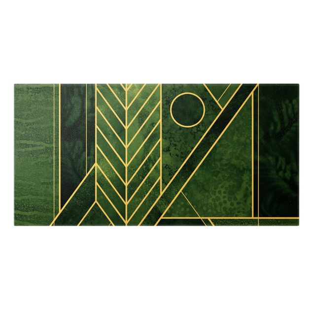 Tavlor Elisabeth Fredriksson Golden Geometry - Emerald