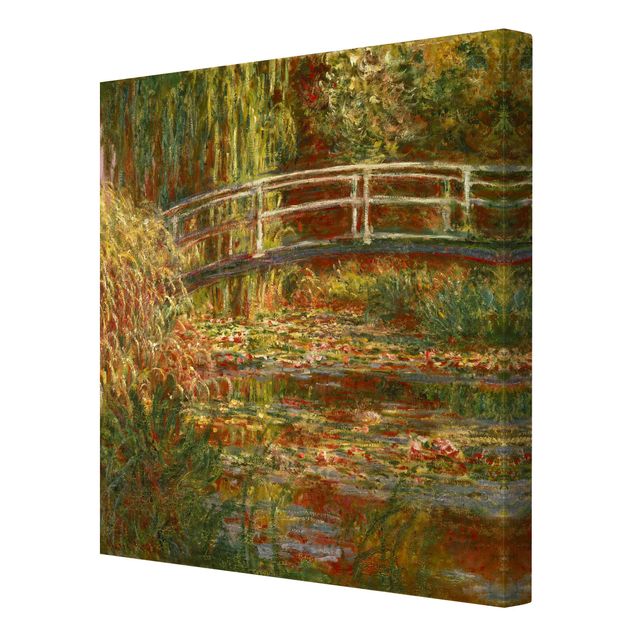 Tavlor träd Claude Monet - Waterlily Pond And Japanese Bridge (Harmony In Pink)