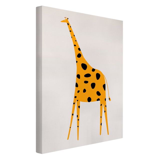 Canvastavlor konstutskrifter Yellow Giraffe