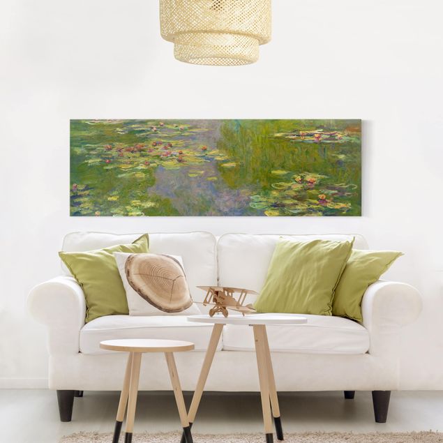 Canvastavlor rosor Claude Monet - Green Waterlilies