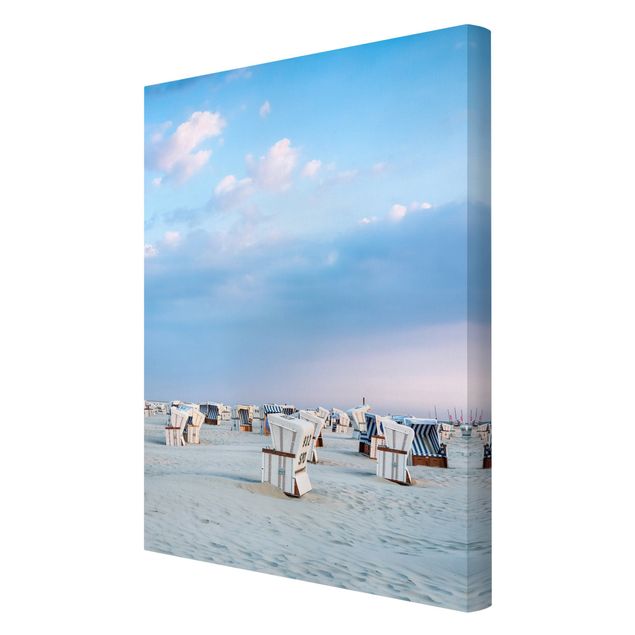 Tavlor hav Beach Chairs On The North Sea Beach