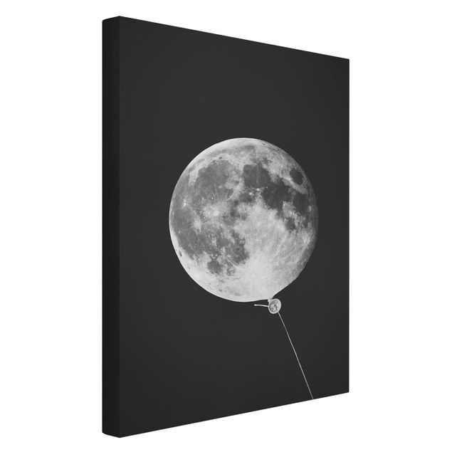 Tavlor konstutskrifter Balloon With Moon