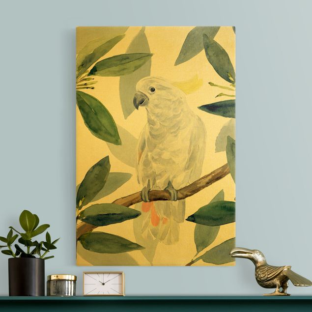 Canvastavlor fåglar Tropical Cockatoo I
