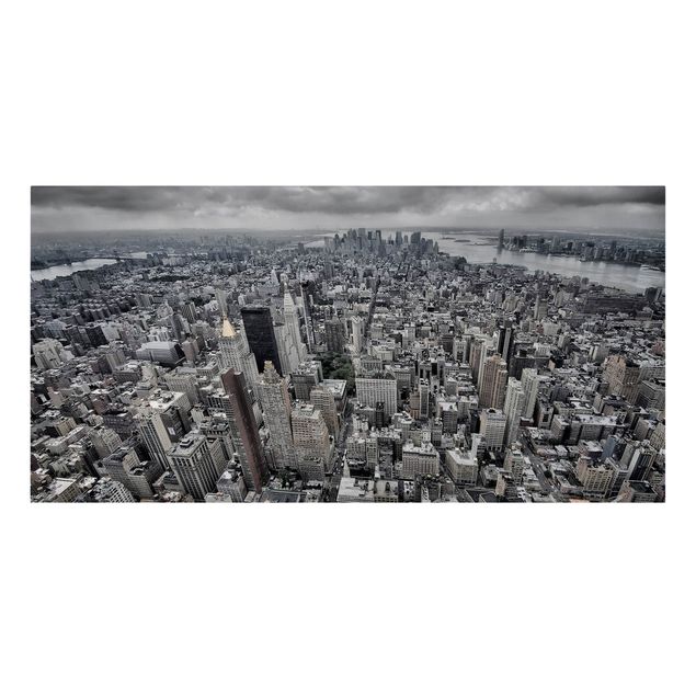Canvastavlor svart och vitt View Over Manhattan