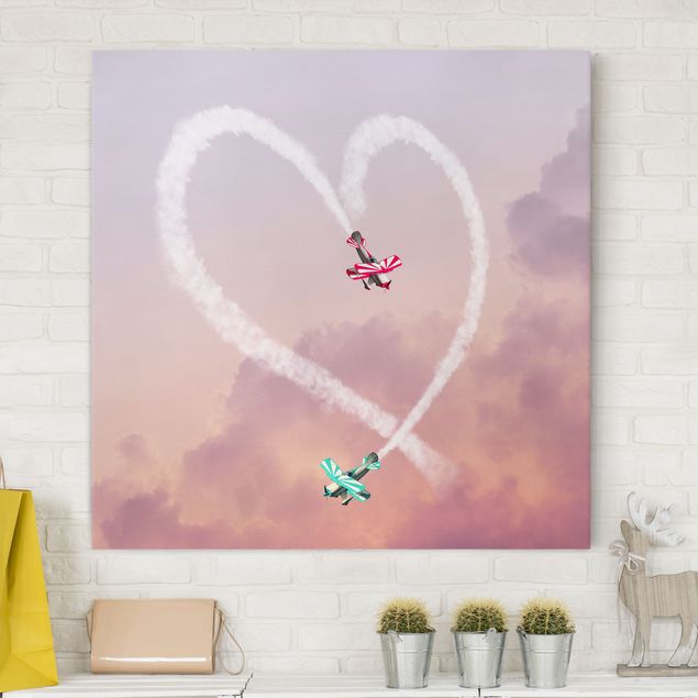 Kök dekoration Heart With Airplanes