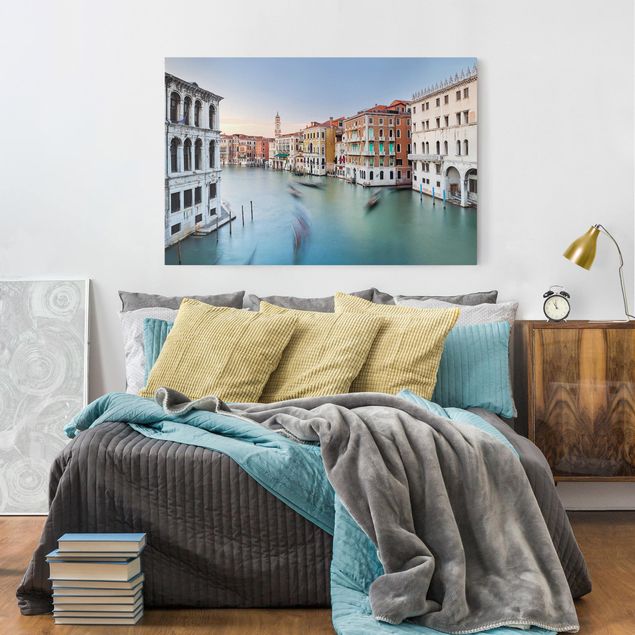 Canvastavlor Italien Grand Canal View From The Rialto Bridge Venice