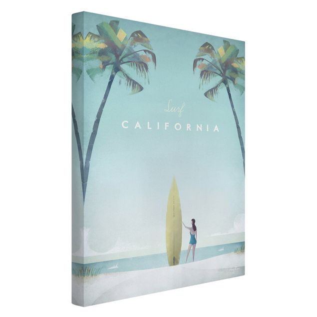 Tavlor stränder Travel Poster - California