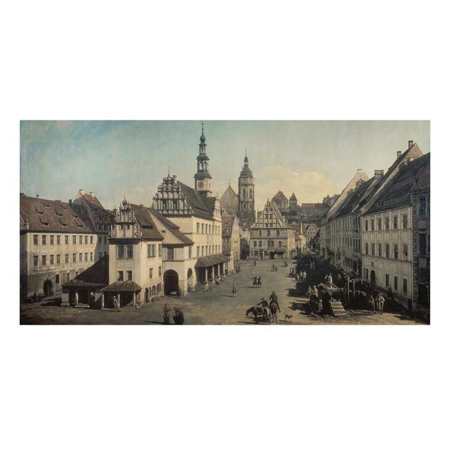 Konstutskrifter Bernardo Bellotto - The Market Square In Pirna