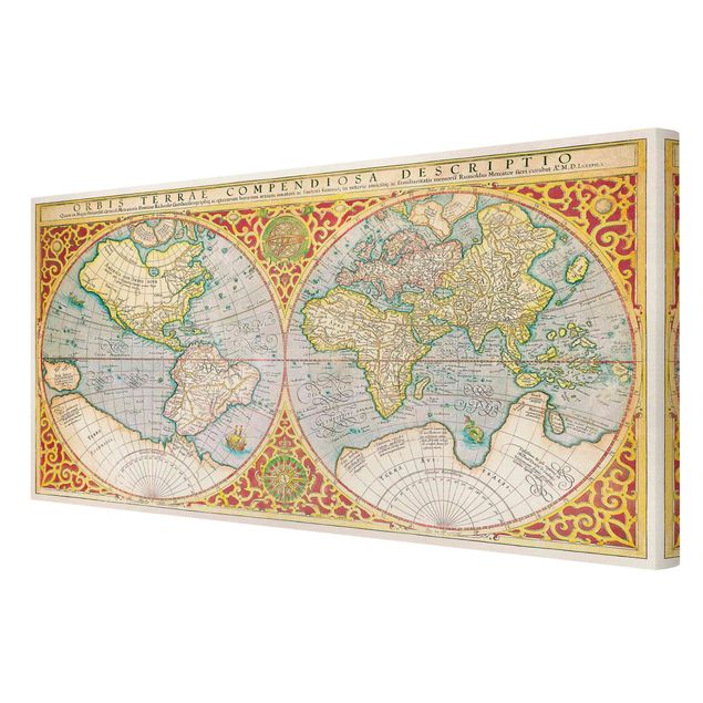 Tavlor Historic World Map Orbis Descriptio Terrare Compendiosa