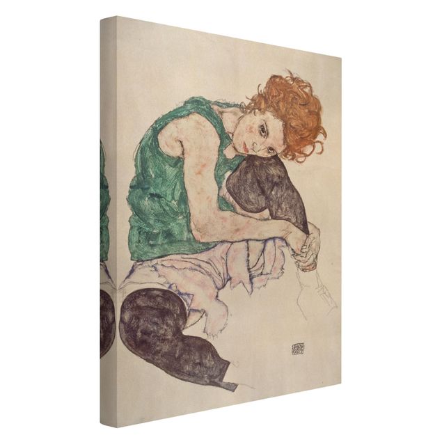 Konststilar Egon Schiele - Sitting Woman With A Knee Up