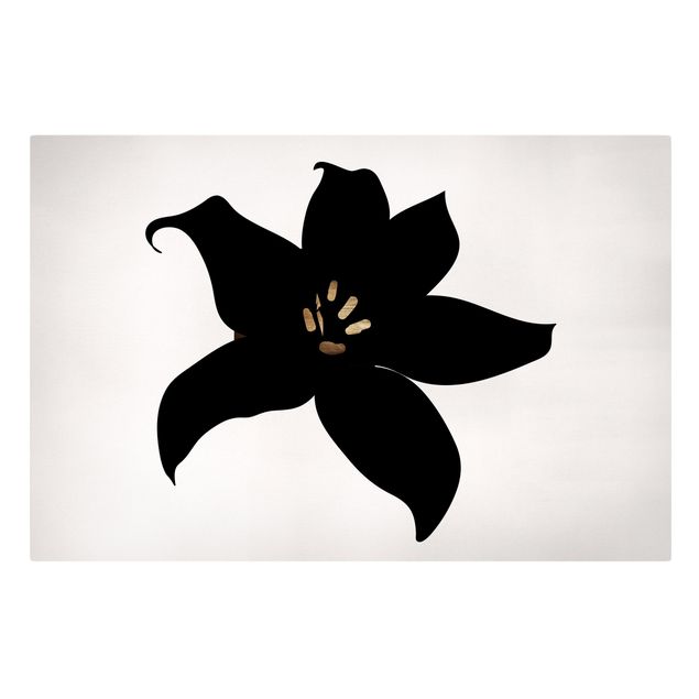 Canvastavlor blommor  Graphical Plant World - Orchid Black And Gold