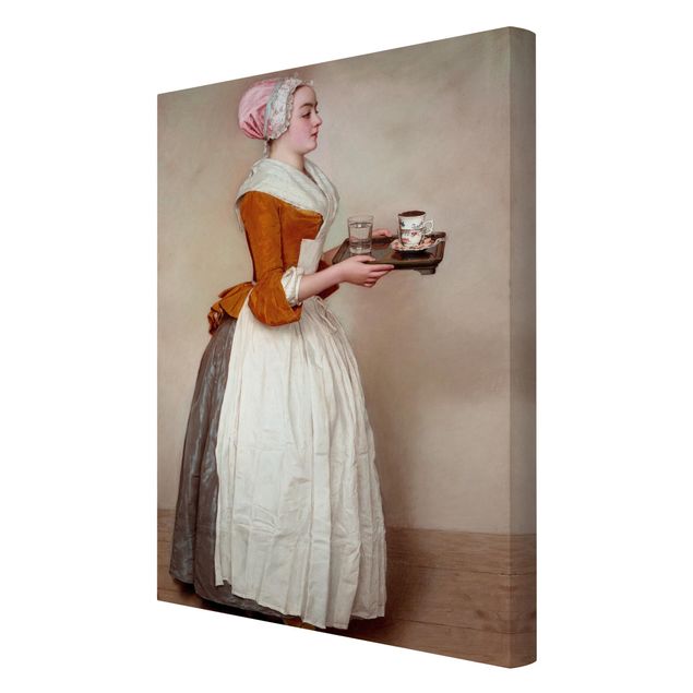 Canvastavlor konstutskrifter Jean Etienne Liotard - The Chocolate Girl