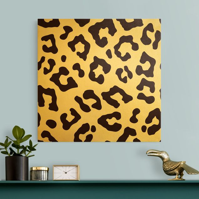 Canvastavlor djur Leopard Print