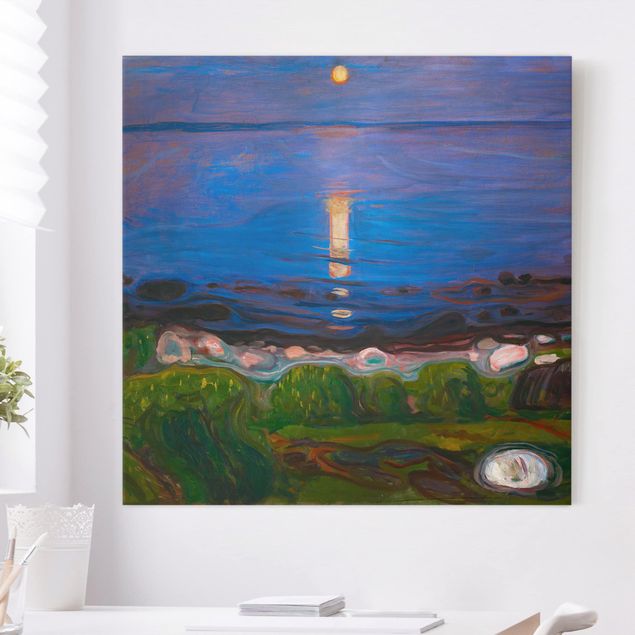 Konststilar Expressionism Edvard Munch - Summer Night By The Beach