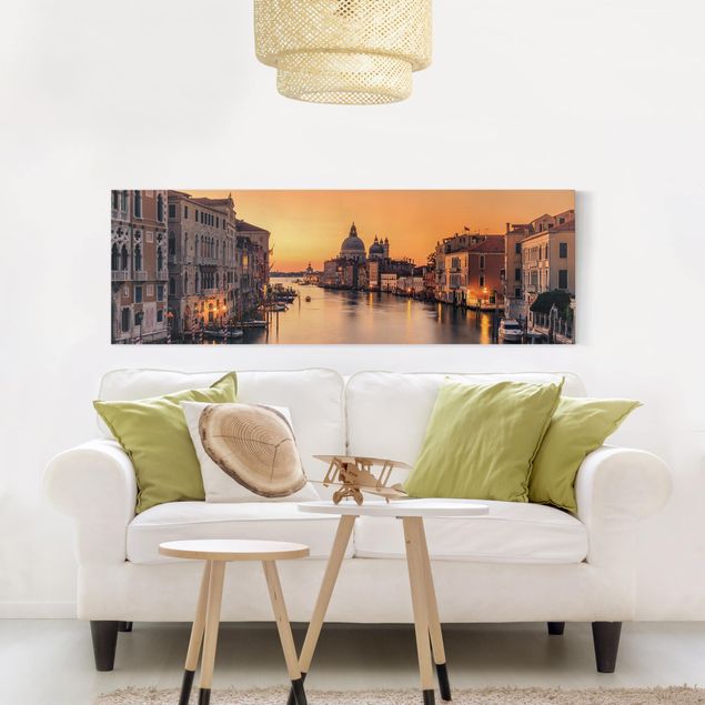 Canvastavlor Italien Golden Venice