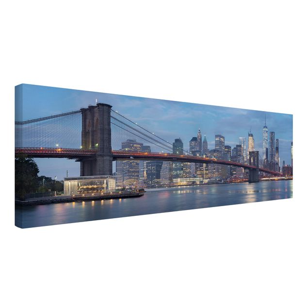 Canvastavlor Arkitektur och Skyline Brooklyn Bridge Manhattan New York