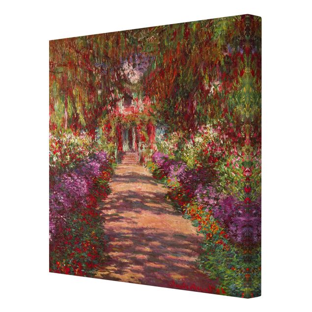 Tavlor landskap Claude Monet - Pathway In Monet's Garden At Giverny