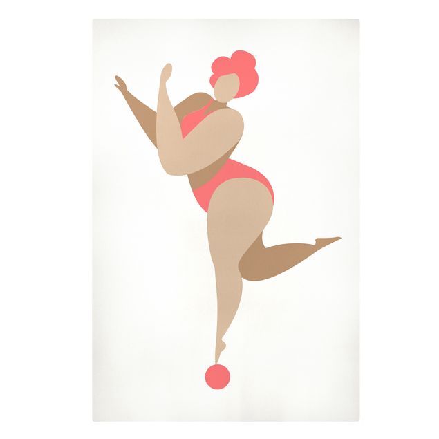 Tavlor porträtt Miss Dance Pink