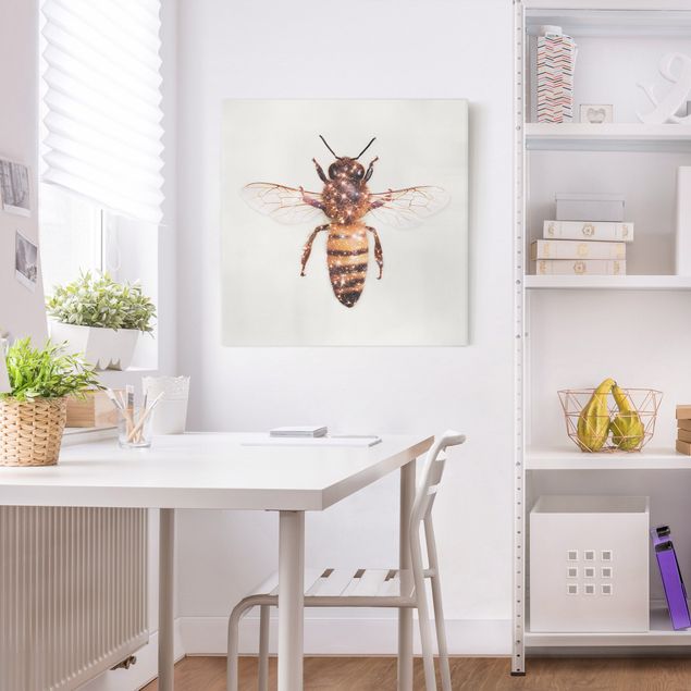 Tavlor konstutskrifter Bee With Glitter
