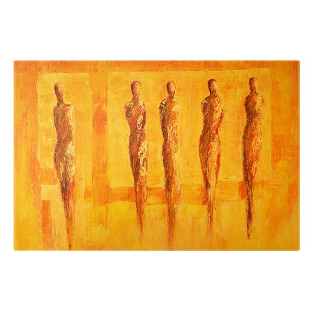 Tavlor gul Petra Schüßler - Five Figures In Yellow
