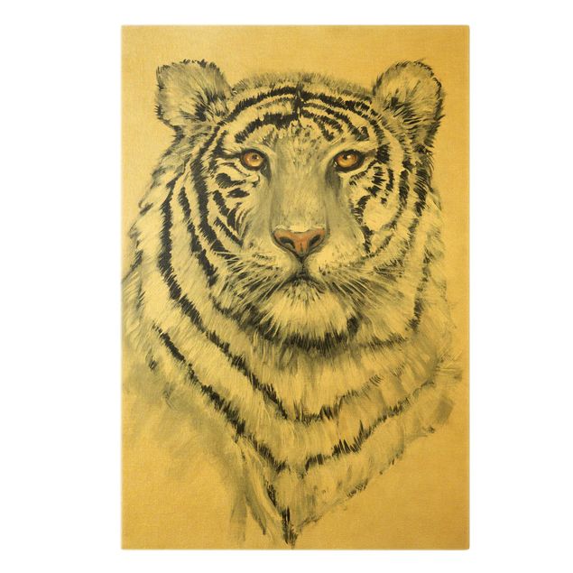 Guld Portrait White Tiger I