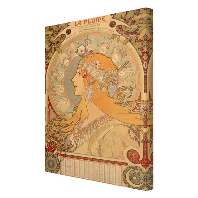 Canvastavlor andlig Alfons Mucha - Zodiac