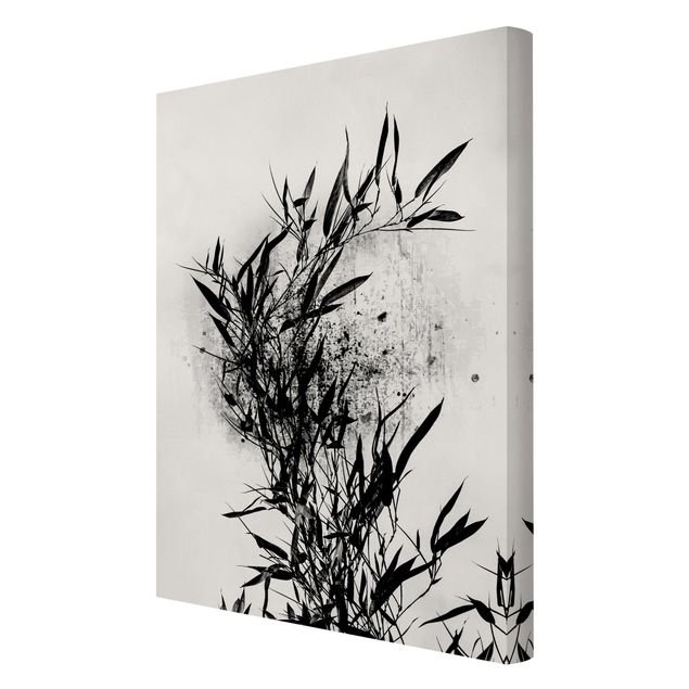 Canvastavlor blommor  Graphical Plant World - Black Bamboo