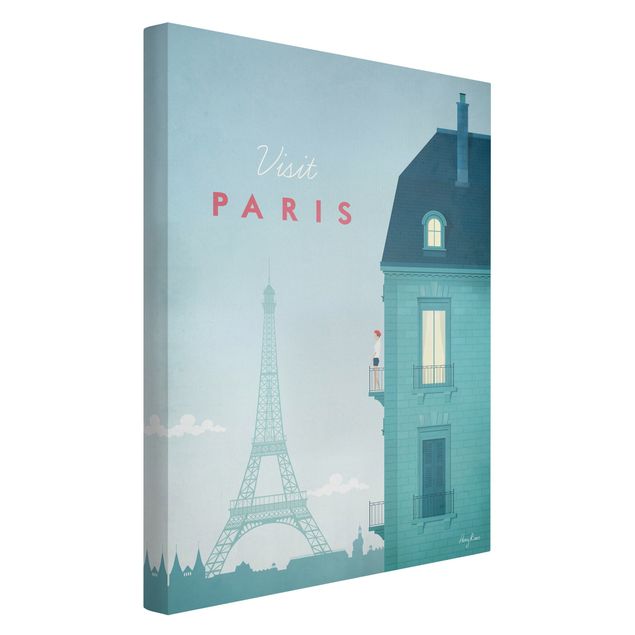Canvastavlor Arkitektur och Skyline Travel Poster - Paris