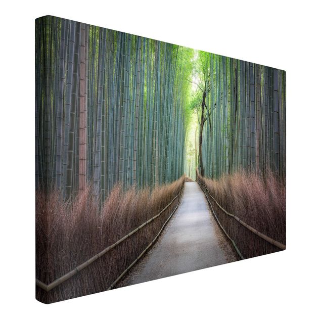 Tavlor landskap The Path Through The Bamboo
