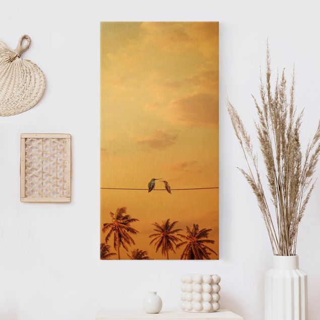 Kök dekoration Sunset With Hummingbird
