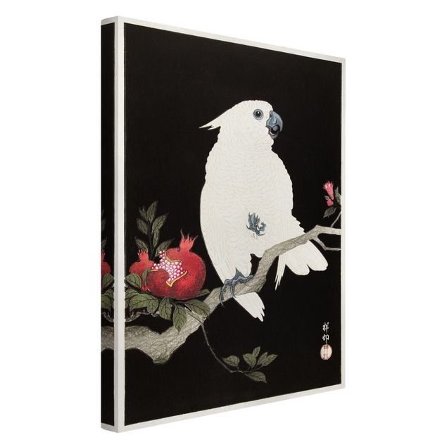 Tavlor frukter Asian Vintage Illustration White Cockatoo