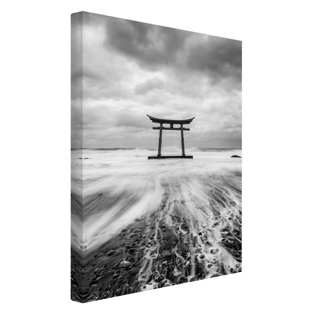 Canvastavlor Arkitektur och Skyline Japanese Torii In The Ocean