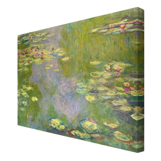 Canvastavlor blommor  Claude Monet - Green Waterlilies
