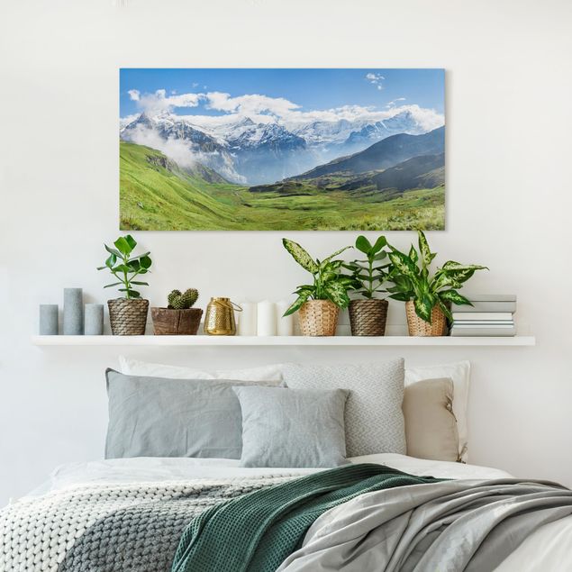 Canvastavlor bergen Swiss Alpine Panorama