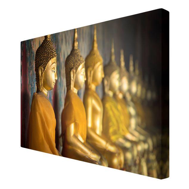 Canvastavlor andlig Golden Buddha Statue