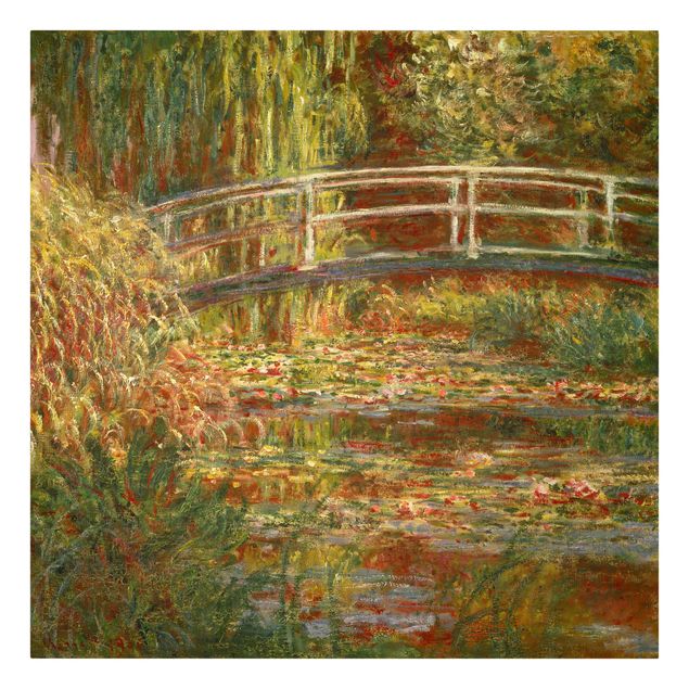 Konststilar Claude Monet - Waterlily Pond And Japanese Bridge (Harmony In Pink)
