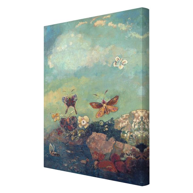 Canvastavlor konstutskrifter Odilon Redon - Butterflies